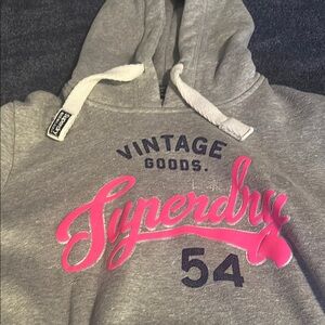 Superdry Gray and Pink Women's Sweater